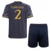 Real Madrid Daniel Carvajal #2 Bortedraktsett Barn 2023-24 Korte ermer (+ Korte bukser)